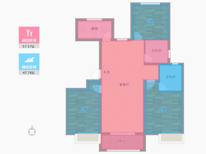 山东省-济宁市-绿地国际城-92.94-户型库-动静分区