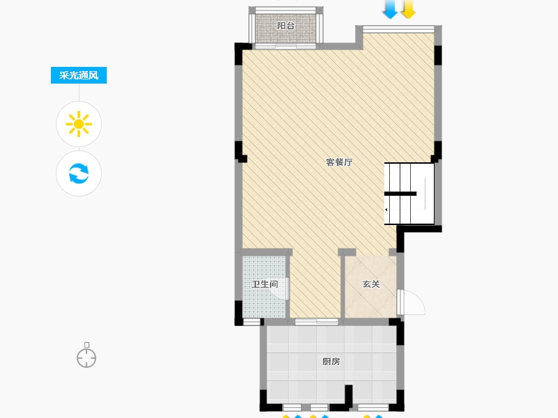 江苏省-无锡市-协信阿卡迪亚-72.14-户型库-采光通风