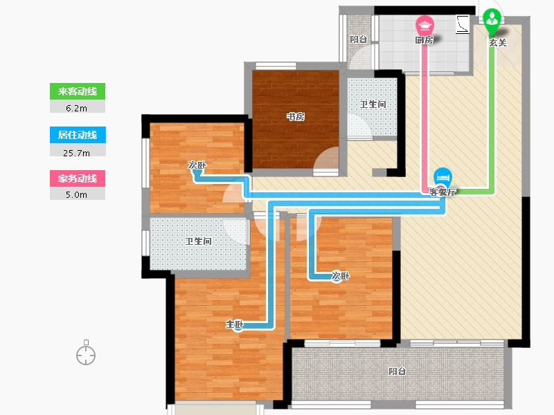 四川省-成都市-金都华庭-105.13-户型库-动静线