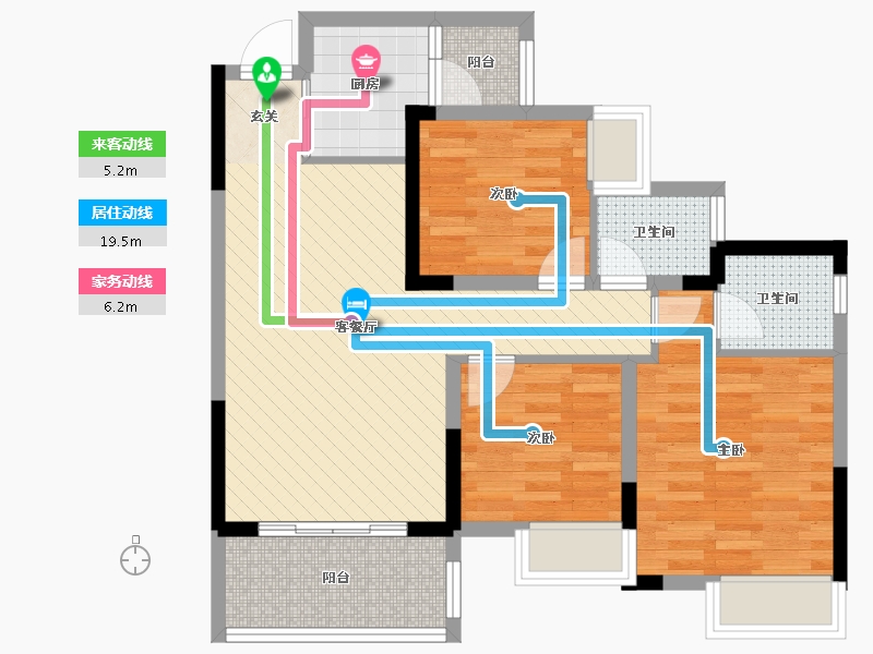 四川省-南充市-中虹国际-73.51-户型库-动静线