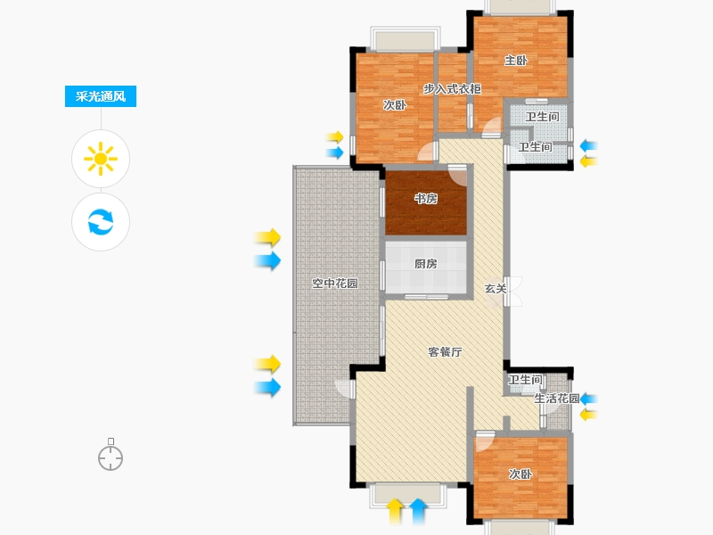 贵州省-黔西南布依族苗族自治州-明浩春天里-153.67-户型库-采光通风