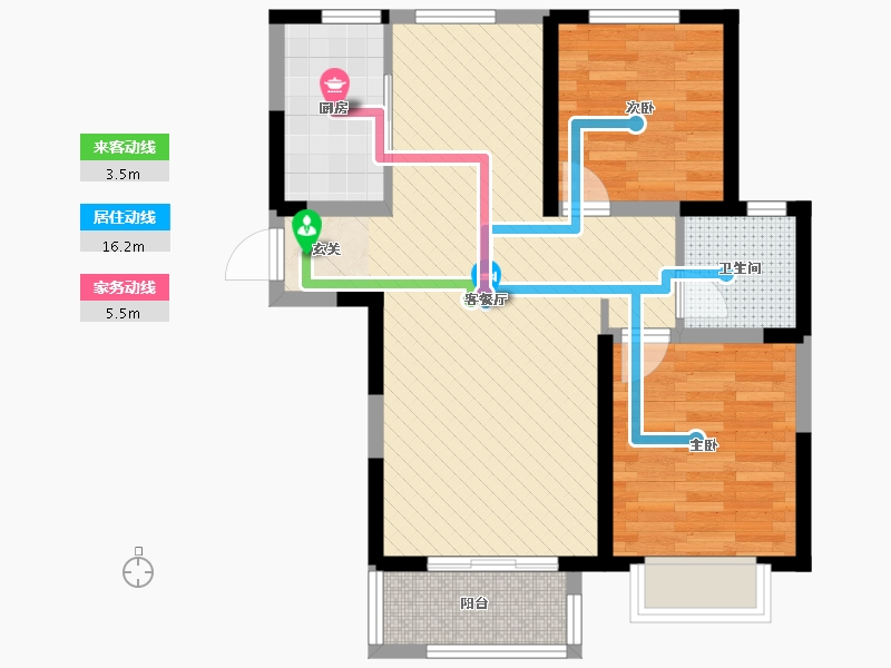 河北省-唐山市-中建城-63.84-户型库-动静线