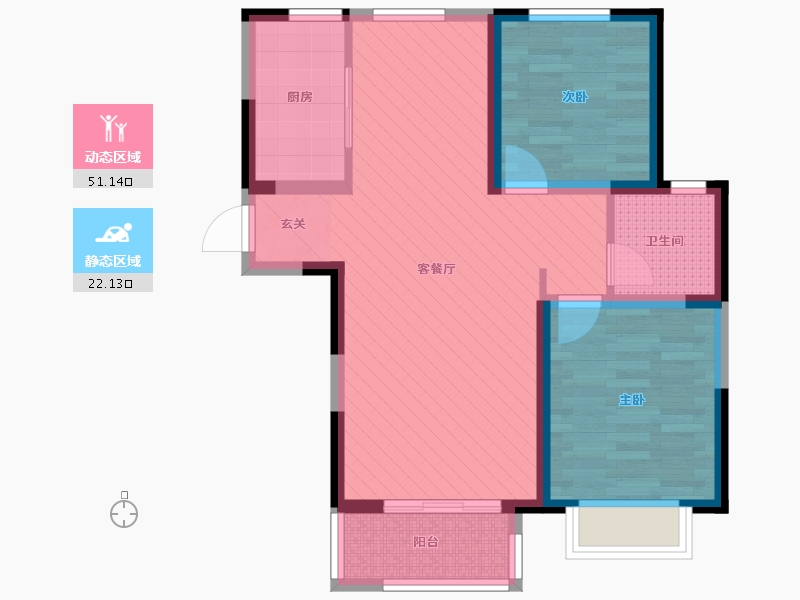 河北省-唐山市-中建城-63.84-户型库-动静分区