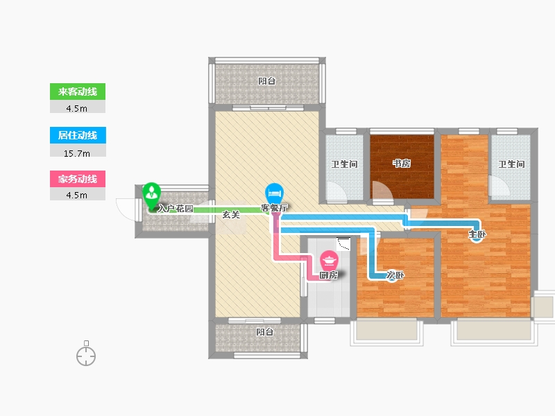 广东省-江门市-碧桂园越秀西江御府-94.84-户型库-动静线