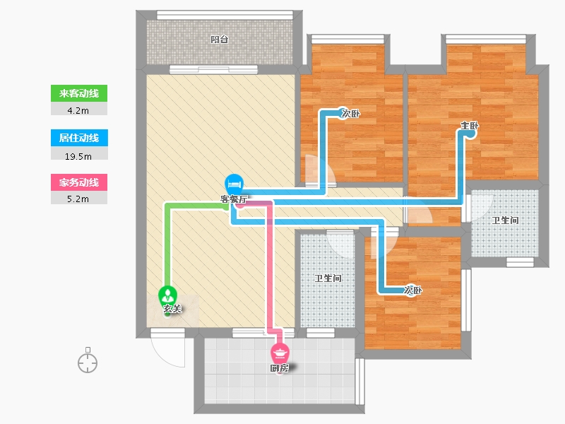 四川省-宜宾市-华彩城-72.32-户型库-动静线