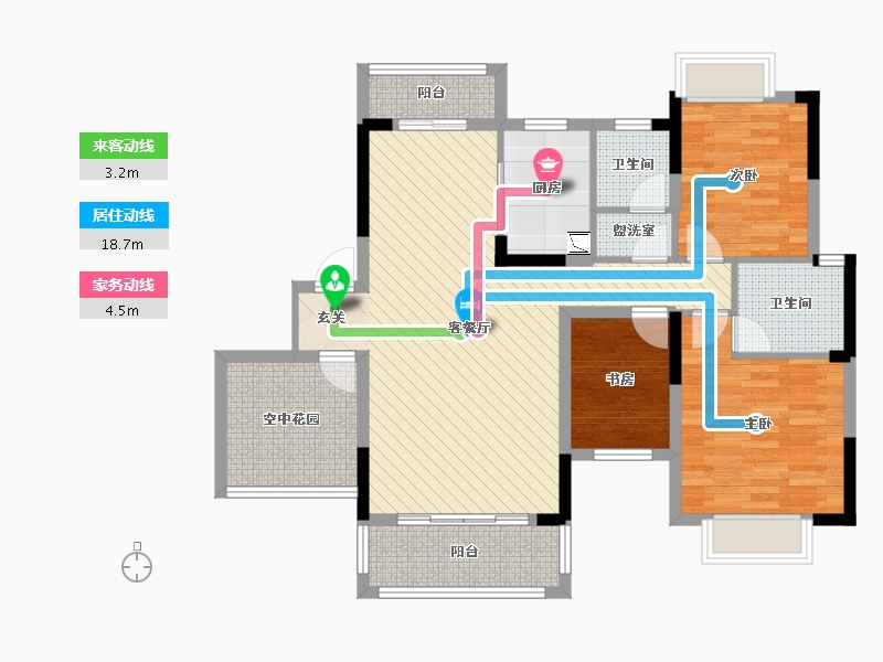 湖南省-怀化市-大汉新城-95.02-户型库-动静线