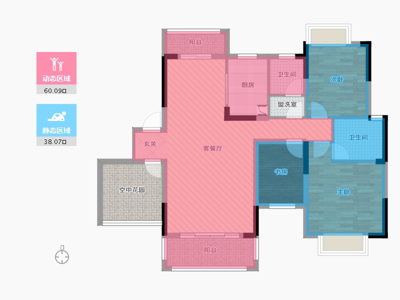 湖南省-怀化市-大汉新城-95.02-户型库-动静分区