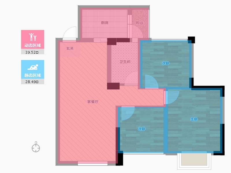 四川省-成都市-汀兰湾-59.09-户型库-动静分区