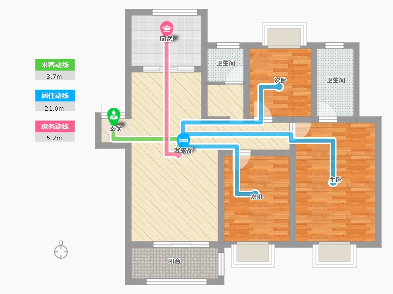 江苏省-宿迁市-鹏润格林上郡-82.50-户型库-动静线