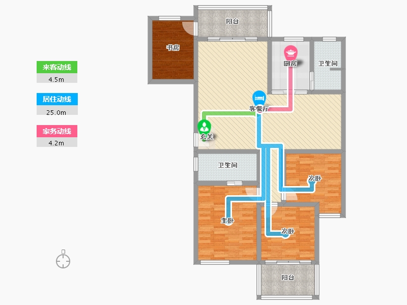 湖南省-湘潭市-霞光山庄北苑-109.30-户型库-动静线