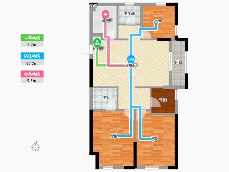 浙江省-嘉兴市-格兰上郡-80.24-户型库-动静线