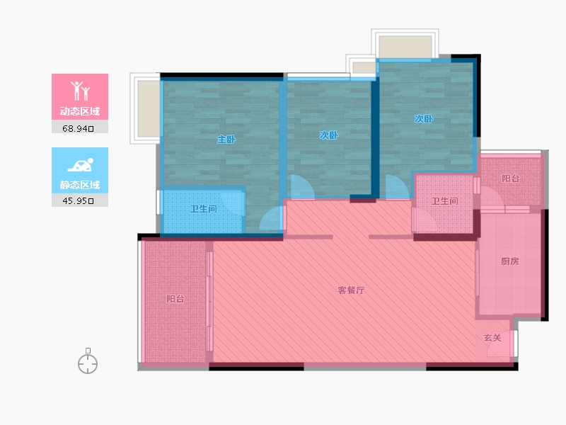 广东省-清远市-广英花园-101.53-户型库-动静分区