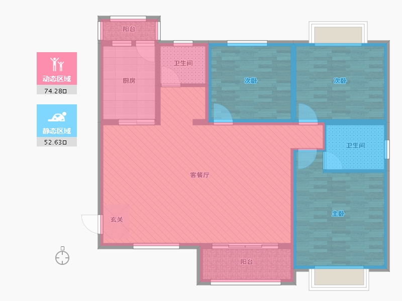 河南省-南阳市-橡树湾-112.50-户型库-动静分区