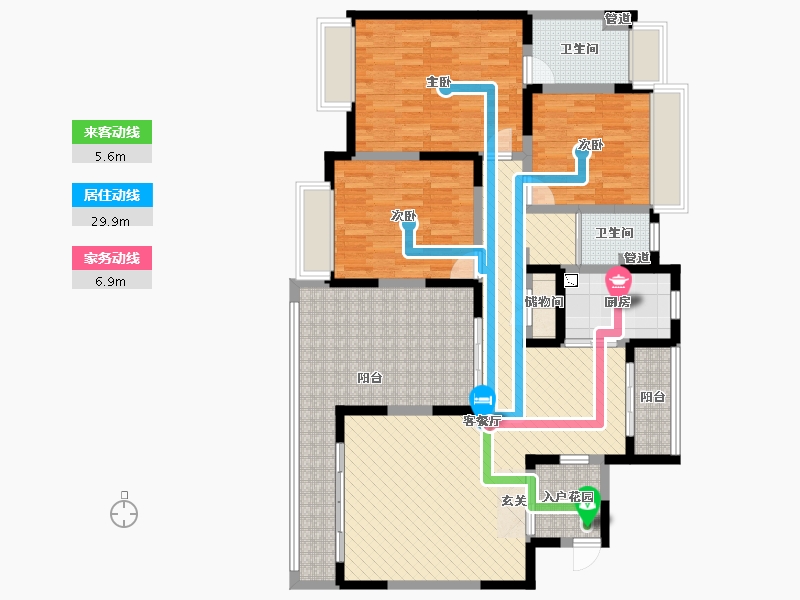 广东省-东莞市-新世纪上河居-129.16-户型库-动静线