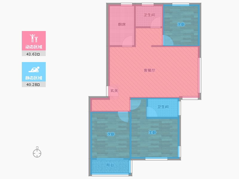 山东省-青岛市-东山峰景-75.18-户型库-动静分区