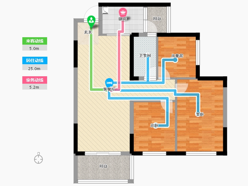 广西壮族自治区-桂林市-华润中央公园-75.07-户型库-动静线