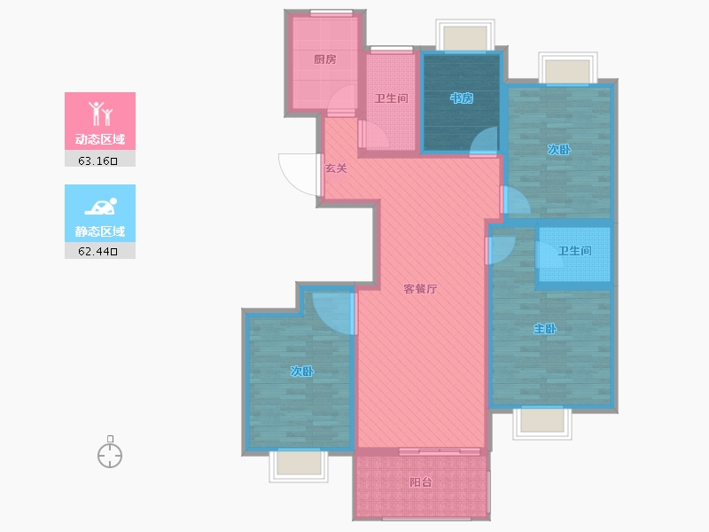 山东省-济宁市-金色阳光-110.00-户型库-动静分区