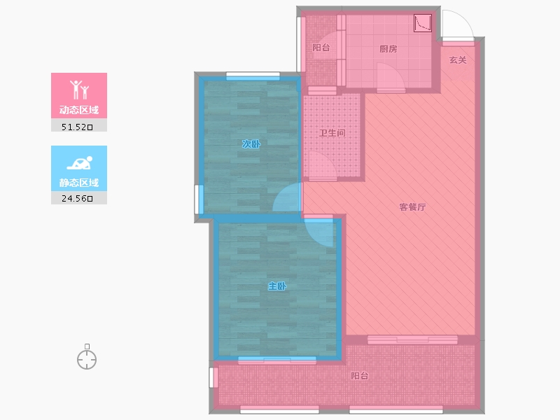 安徽省-芜湖市-颐景湾畔-65.99-户型库-动静分区