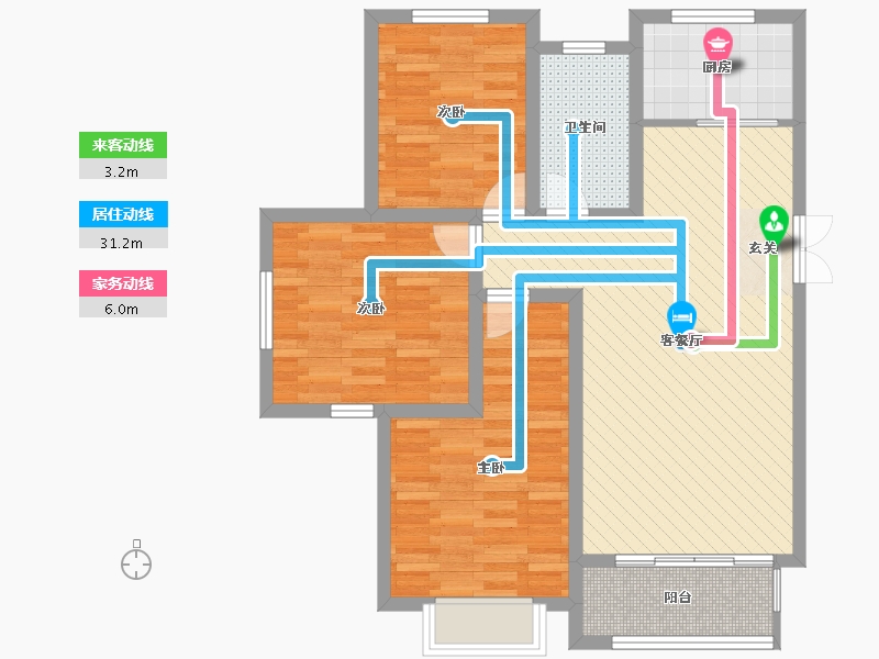 山东省-临沂市-沂河明珠-82.52-户型库-动静线