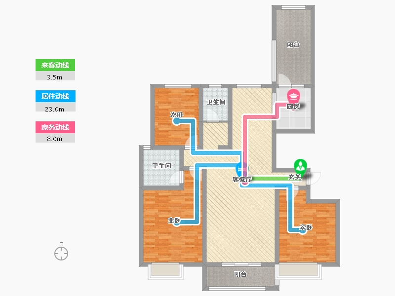 河南省-济源市-沁园春天B区-115.20-户型库-动静线