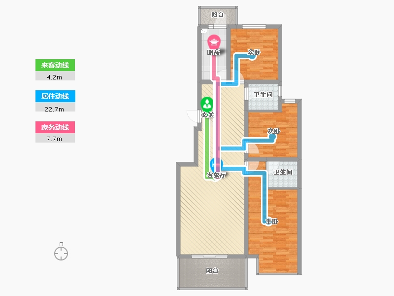 河北省-邢台市-美林湾-91.73-户型库-动静线