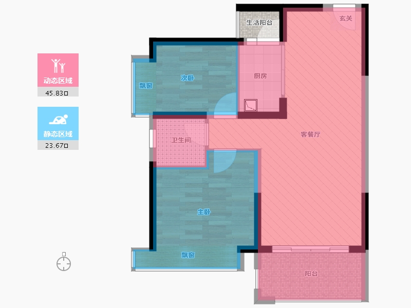 广东省-湛江市-天润御海湾-62.78-户型库-动静分区