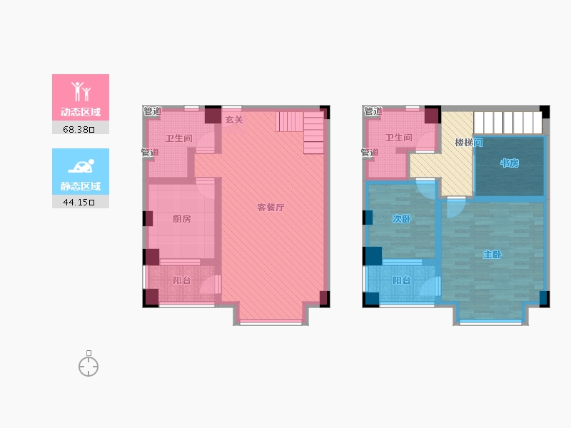 山东省-潍坊市-金都时代新城-107.00-户型库-动静分区