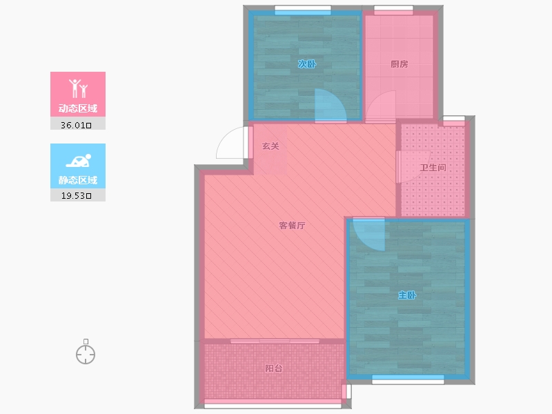 上海-上海市-莘南花苑-49.38-户型库-动静分区