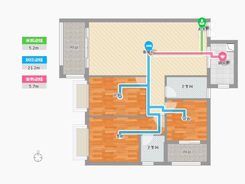 湖南省-衡阳市-书香名邸-86.93-户型库-动静线