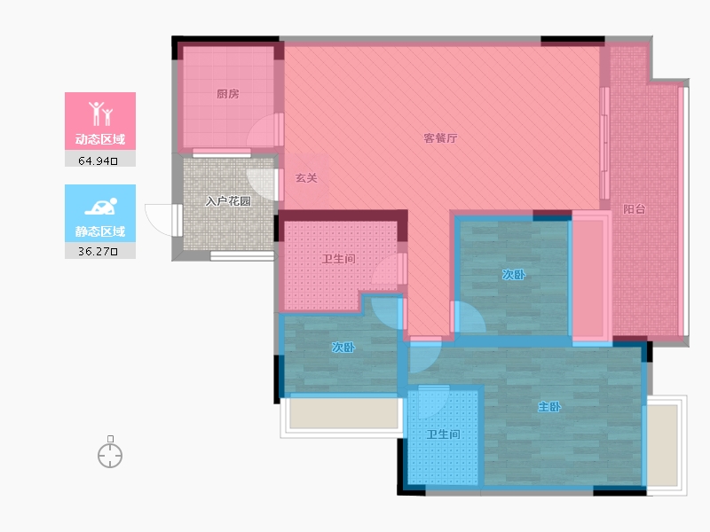 四川省-内江市-西湖逸品-93.03-户型库-动静分区