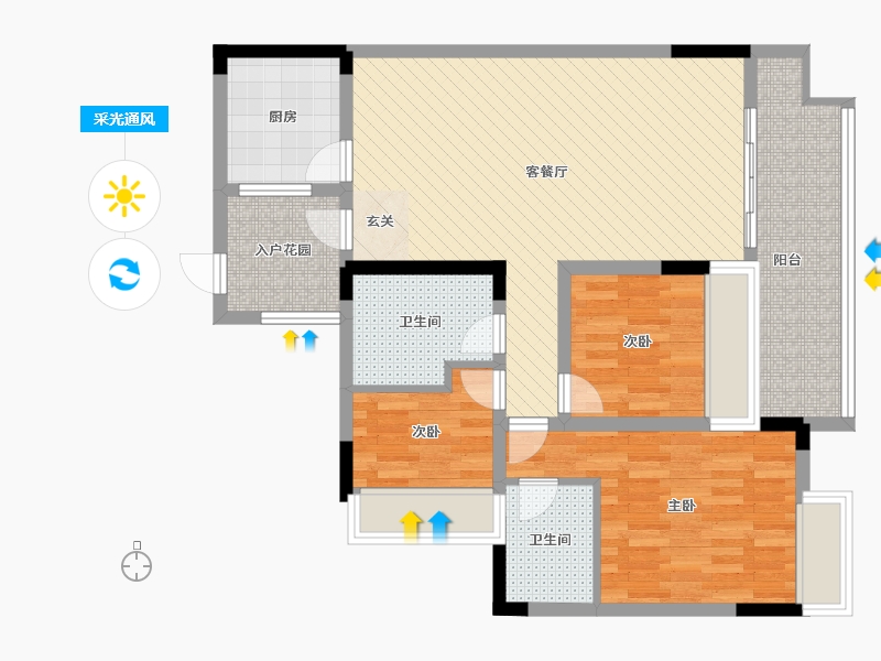 四川省-内江市-西湖逸品-93.03-户型库-采光通风