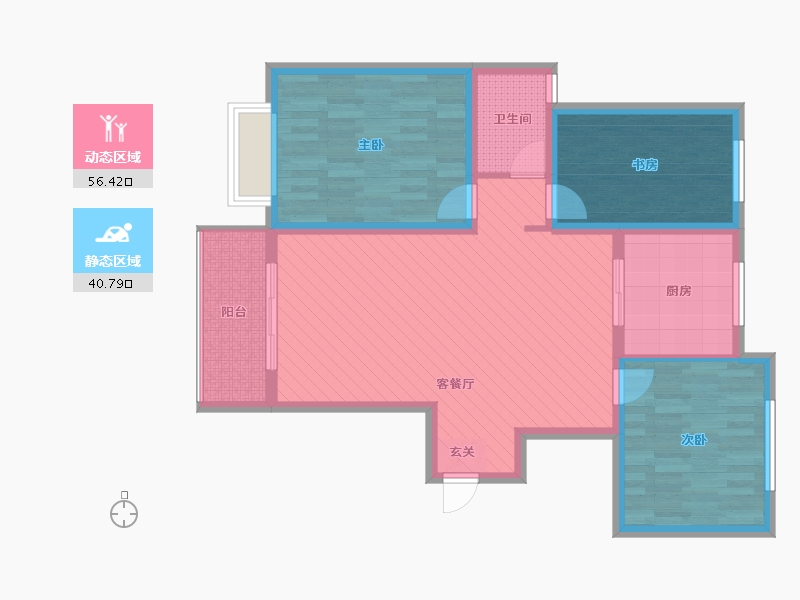 河北省-衡水市-锦绣华府-85.83-户型库-动静分区