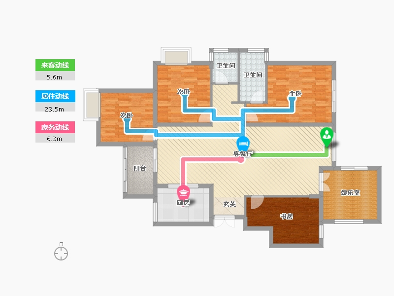 湖北省-宜昌市-上上城壹号院-127.84-户型库-动静线