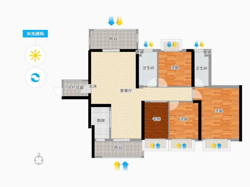 广东省-河源市-坚基美丽城-99.98-户型库-采光通风