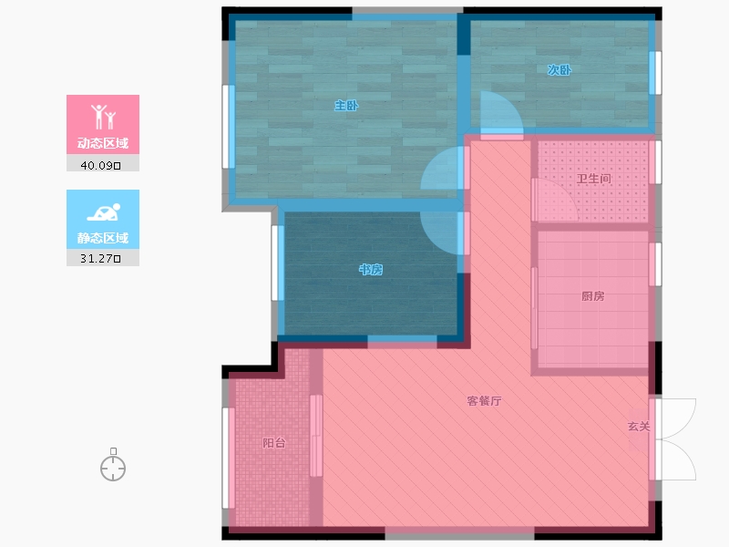 江苏省-苏州市-中南世纪城-61.53-户型库-动静分区