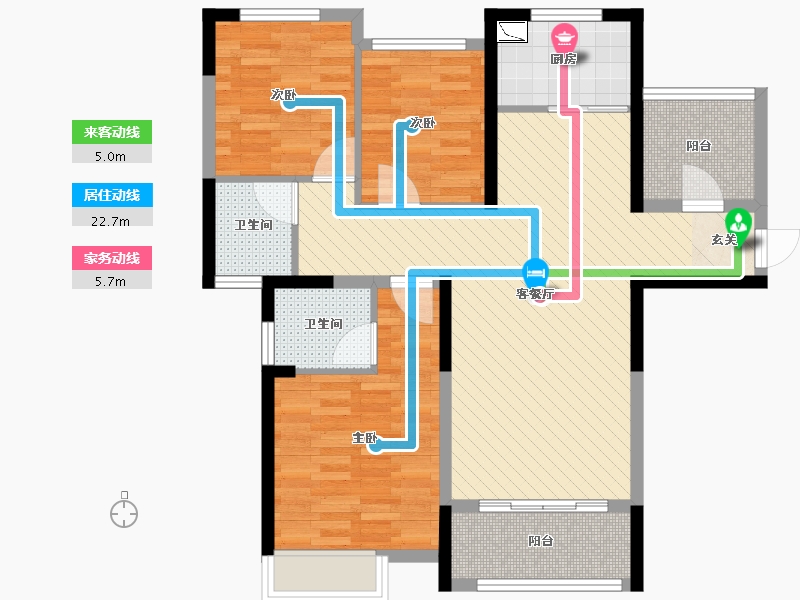 安徽省-合肥市-合肥宝能城1期-87.41-户型库-动静线