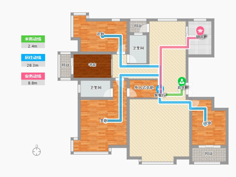 山西省-运城市-黄金水岸-137.52-户型库-动静线