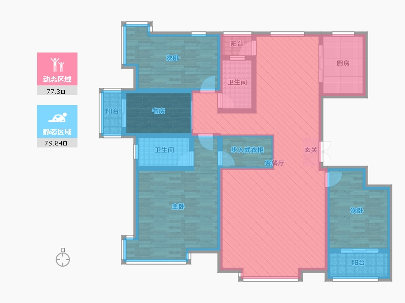 山西省-运城市-黄金水岸-137.52-户型库-动静分区