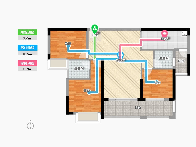 广东省-广州市-绿湖国际-85.00-户型库-动静线