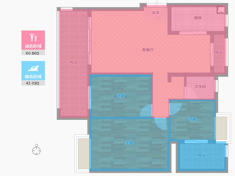 福建省-莆田市-保利城-90.73-户型库-动静分区