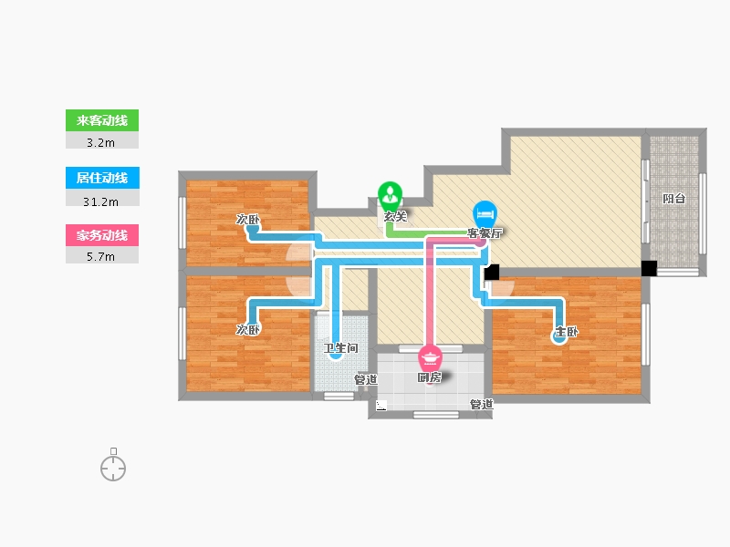 山东省-菏泽市-单州华府-92.66-户型库-动静线