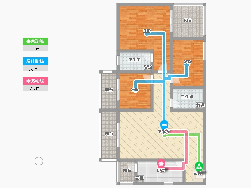 陕西省-西安市-天赐颐府-113.88-户型库-动静线