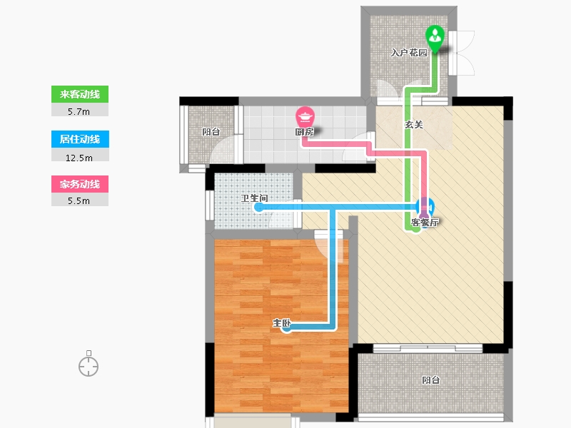 广西壮族自治区-桂林市-新城国奥小区-66.58-户型库-动静线