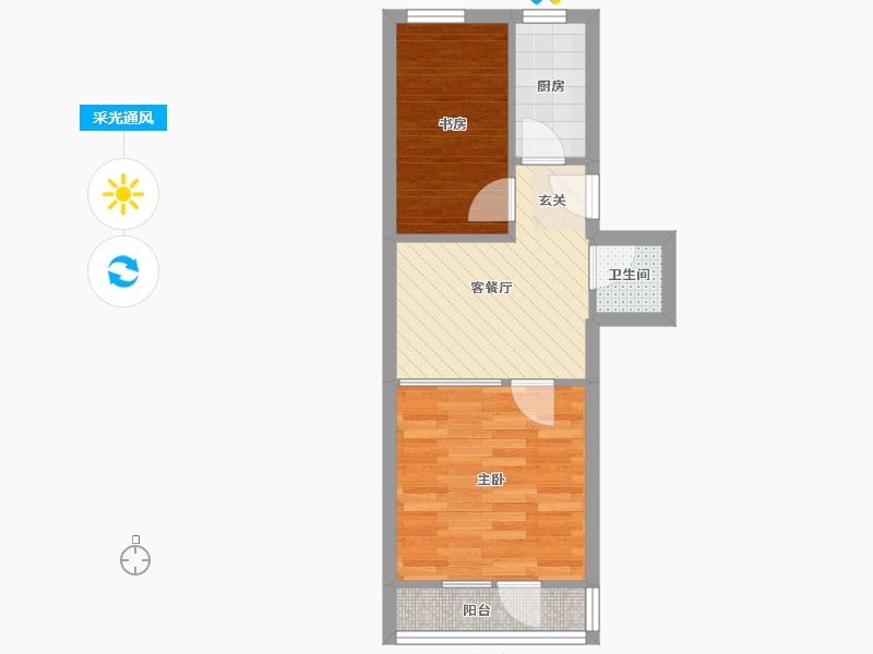 北京-北京市-翠微南里-38.01-户型库-采光通风