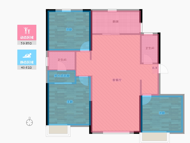 吉林省-吉林市-中海国际社区-89.40-户型库-动静分区