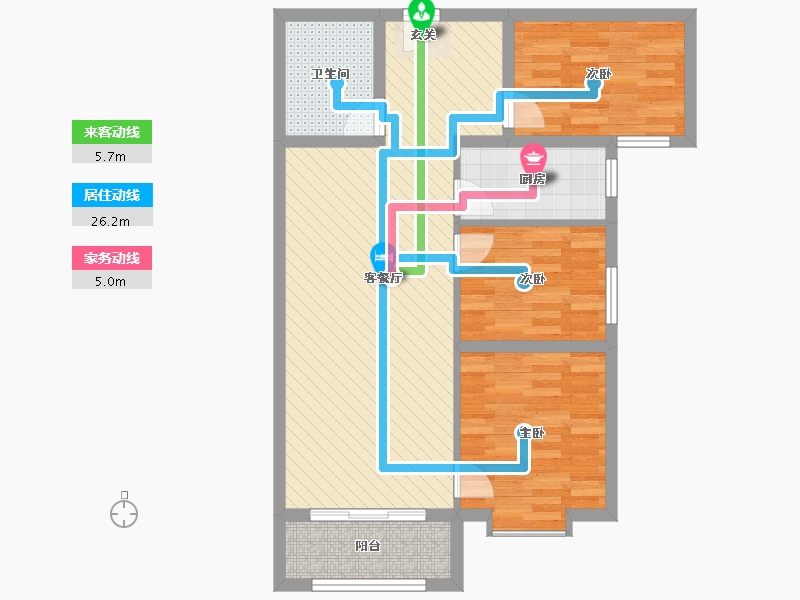 河北省-邢台市-凤凰城-76.62-户型库-动静线