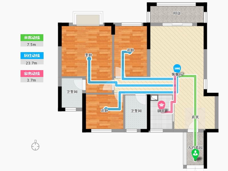 贵州省-安顺市-天瀑城-83.19-户型库-动静线