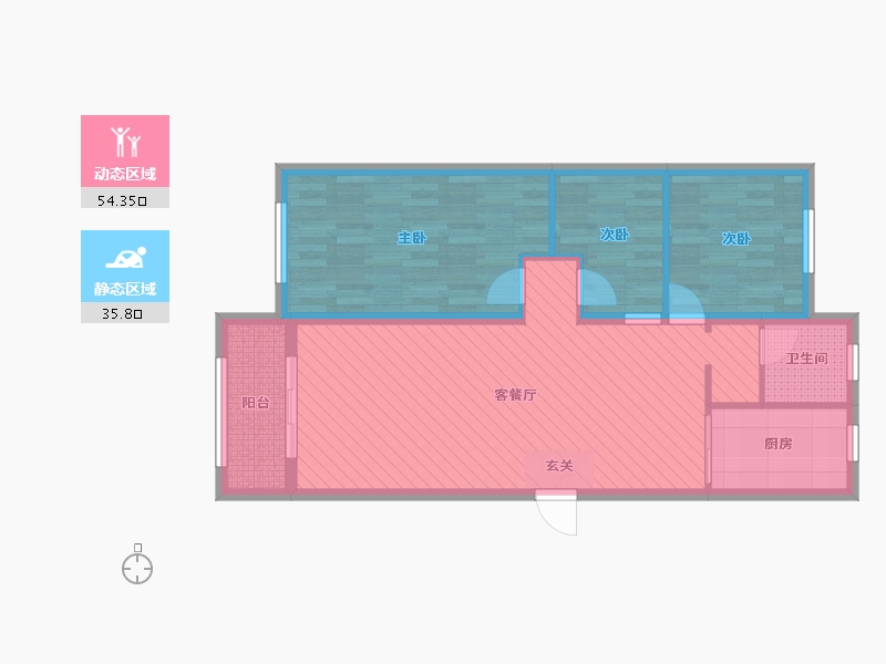 山东省-临沂市-翰林华府-80.00-户型库-动静分区