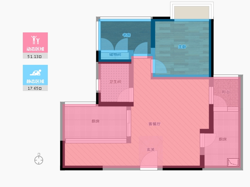 四川省-成都市-佳年华新生活-58.01-户型库-动静分区