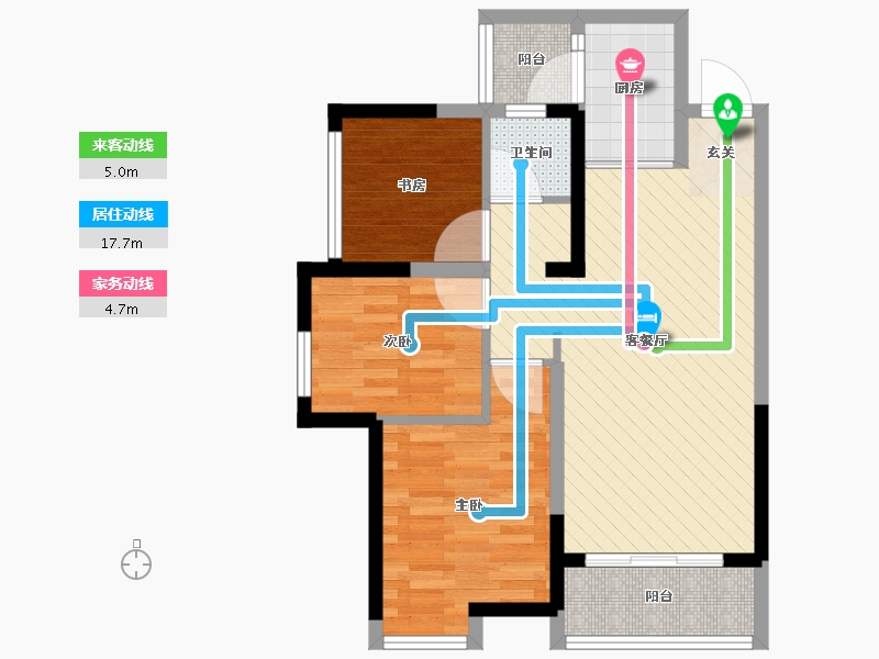 广东省-深圳市-保利阳光城-66.40-户型库-动静线